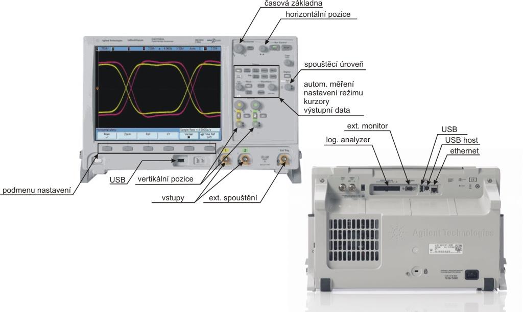 Příklady osciloskopu s číslicovou pamětí Agilent