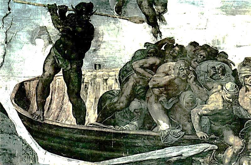 Michelangelo Buonarroti (1475 1564) Cháron převáží duše do podsvětí https://upload.