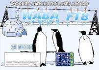 2 FT8 WABA diplomy Worked-Antarctic-Bases-Award amatérským radiostanicím z celého světa.