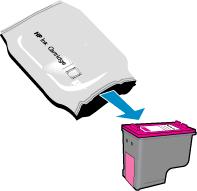 Výměna inkoustových kazet Postup při výměně inkoustových kazet 1. Zkontrolujte, že je produkt napájen. 2. Vložte papír. 3. Vyjměte starou inkoustovou kazetu. a.