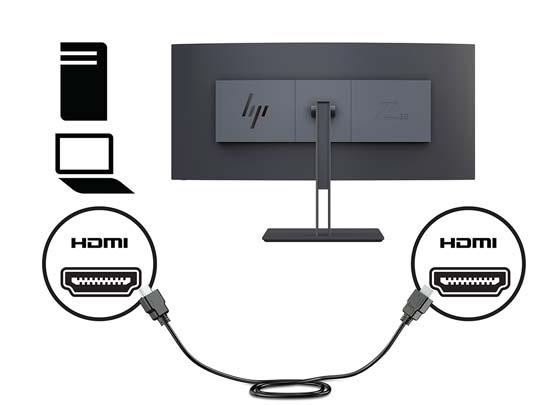Připojení kabelů POZNÁMKA: s monitorem. Monitor je dodáván s vybranými kabely. Ne všechny kabely uvedené v této části jsou dodávány 1.