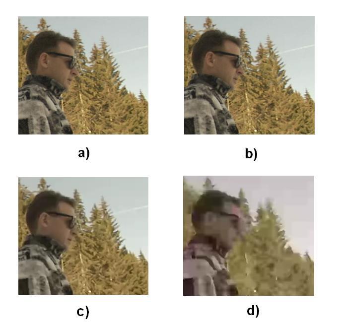 Obrázek 7-3 Výsek kódovaného videa pro různé hodnoty