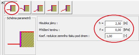 Zemina (specifikace, zatřídění) Profil [ m ] Tabulka s parametry zemin Objemová tíha 3 γ kn m [ ] Úhel vnitřního tření ϕ ef [ ] Soudržnost zeminy kpa c ef [ ] Třecí úhel kce zemina δ = S3, středně