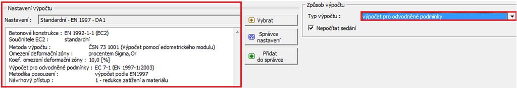 Řešení: K výpočtu této úlohy použijeme program GEO 5 Patky. Zadáme nejprve veškerá vstupní data v jednotlivých rámech, pouze přeskočíme rám Geometrie. V něm poté provedeme vlastní návrh patky.