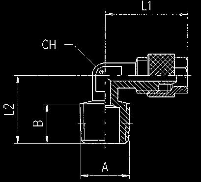 0 9 14 25 1110 10/8-1/4 10/8 1/4 11.0 24.0 27.0 11 14 25 1115 Koleno kompresní šroubení x vnější paralelní závit s o-kroužkem Objednací číslo Hadička B L1 L2 CH1 CH2 Balení 1115 4/2.7-1/8 4/2.