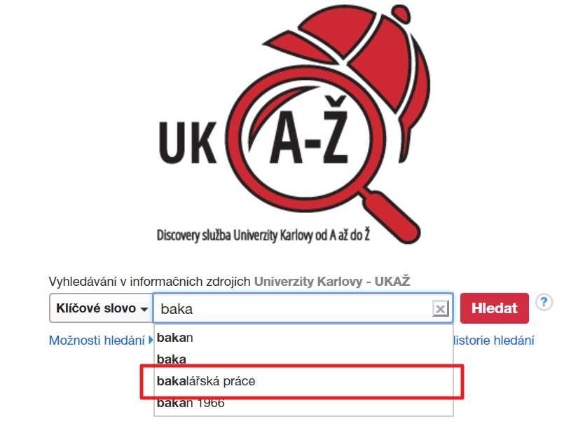 Automatické dokončování EDS