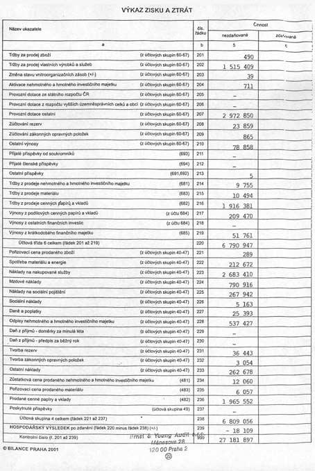 2.1. ROZVAHA A V KAZ ZISKU A