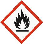 Výstražné symboly nebezpečnosti : Signálním slovem : Nebezpečí Standardní věty o nebezpečnosti : H226 Hořlavá kapalina a páry. H304 Při požití a vniknutí do dýchacích cest může způsobit smrt.
