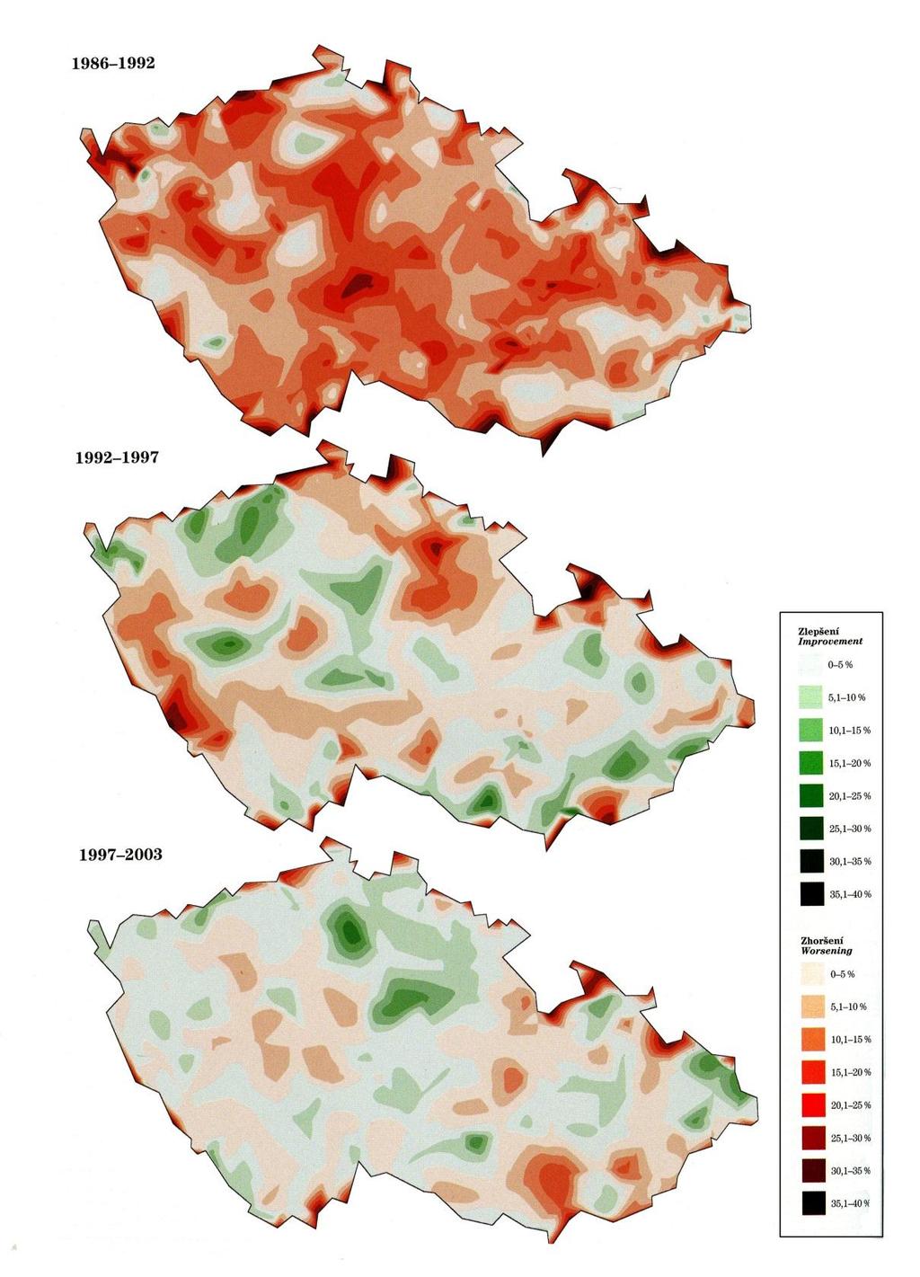 VÝSLEDKY MONITORINGU DEFOLIACE 1986