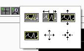 K dispozici jsou navíc různé funkce Zoom. Ty lze vybrat kliknutím na symbol lupy. Jsou tu dvourozměrné funkce Zoom a rovněž horizontální a vertikální Zoom. Obr. 8: Funkce Zoom 5.