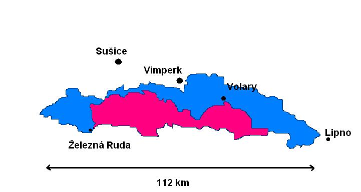 Národní park Šumava 1991 Největší v Čechách ( 690 km2) Na velké části