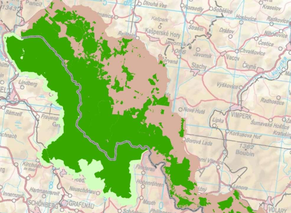 Vize? Po roce 2030 Bavorský les NP - 75 %