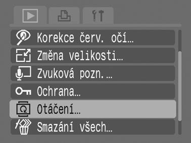 Nastavení je rovněž možné změnit v režimu indexového přehrávání.