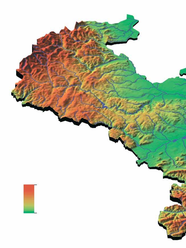 Ostravsko PERSPEKTIVNÍ ZOBRAZENÍ DIGITÁLNÍHO MODELU RELIÉFU Biskupská kupa 890,6 m Pfiíãn vrch 975,0 m fieka Opava Stará hora 043,0 m Kobyla 574, m fieka Osoblaha Mal Dûd 368,0 m Pradûd 49,3 m Vysoká