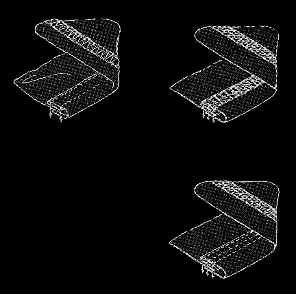 šířka 45 mm) TFS: Boční předdávkovací zařízení (maximální šíře 70mm) With tape binding device, suitable for binding tape on openings of neck or legs of underwear, T-shirts, briefs.