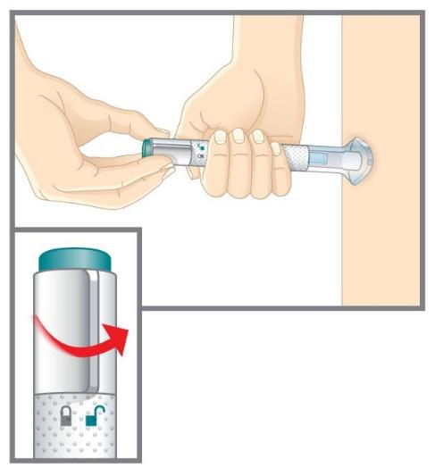 Sám/sama si můžete injekci podat do oblasti žaludku (břicha) nebo do stehna. Nepodávejte si injekci do vzdálenosti 5 cm kolem pupíku.