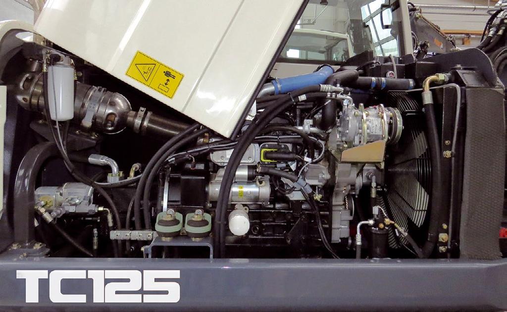 MIDI RYPDLO TC ÚČINNÝ MOTOR, HOSPODÁRNÝ PROOZ Motor ýkon pro midi rypadlo Terex TC dodává motor třídy EU stupeň IIIB / EP Tier Interim.