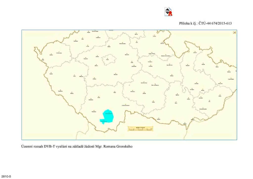 Územní rozsah DVB-T vysílání na základě žádosti Mgr.