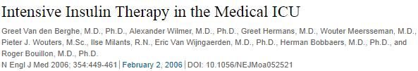 Druhá Leuven study 1200 pts na ICU 2 skupiny, cílové glykemie i ostatní shodné s první studií Nesignifikantní pokles mortality 37,3 vs 40% Redukce morbidity v intenzivní skupině méně selhání ledvin,