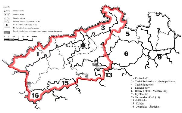 2 Regionalizace kraje z hlediska cestovního ruchu 2.1 Historická pojetí regionalizace území Ústeckého kraje V České republice, resp.