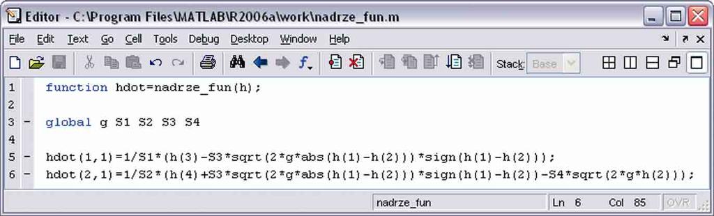 Malab & Simulink: řešené příklady funkci a výupní proměnné zde hdo obahují daa funkcí vrácená. Všechny další řádky funkce voří ělo funkce.