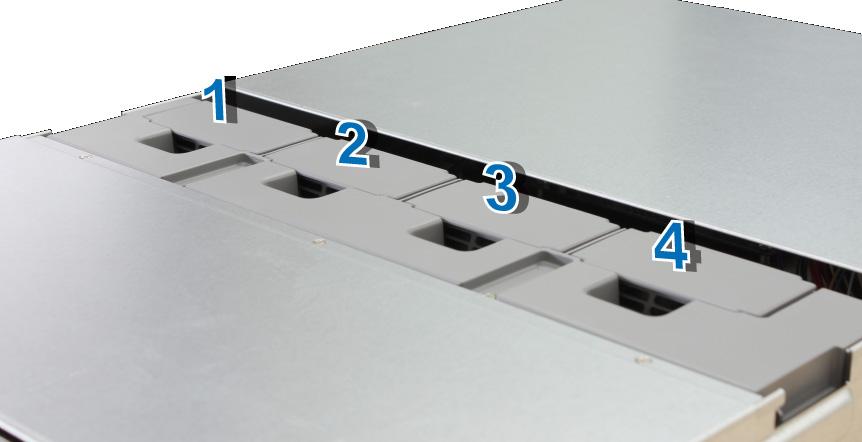 3 Ventilátory jsou očíslovány následujícím způsobem: