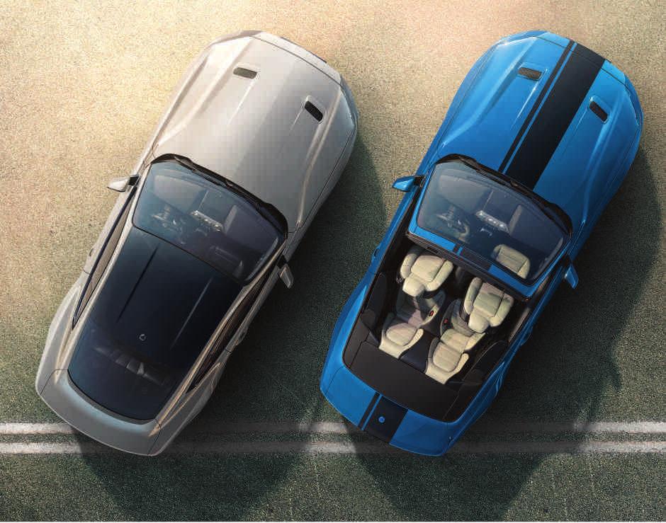 Mustangu Convertible Elektricky ovládaná plátěná střecha je vybavena jedinou západkou, takže uvolňování a upevňování je opravdu velmi snadné.