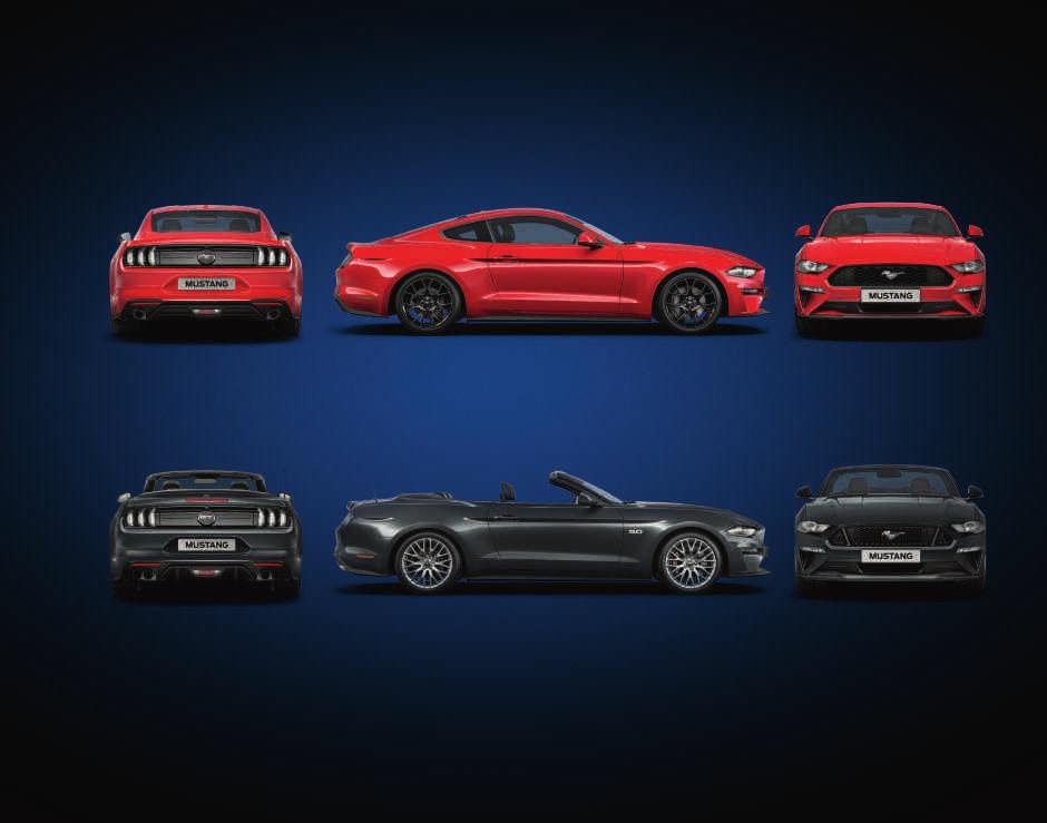 Užijte si Mustang se všemi dynamickými detaily. Standardní Výbava na přání za příplatek Součást sady výbavy na přání, za příplatek Měřeno v souladu s normou ISO 3832.