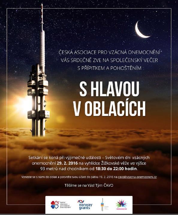 ČAVO vyrobila plakáty, letáky a přeložila bannery pro využití kampaně na internetu. Velký dík patří našim členům, kteří se do podpory Dne vzácných onemocnění zapojili. Projekt VZACNI.