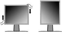 Režimy na šířku/na výšku Monitor LCD může pracovat v režimu na šířku nebo na výšku. Postupujte dle pokynů, které jsou k dispozici se softvérem Perfect Suite.