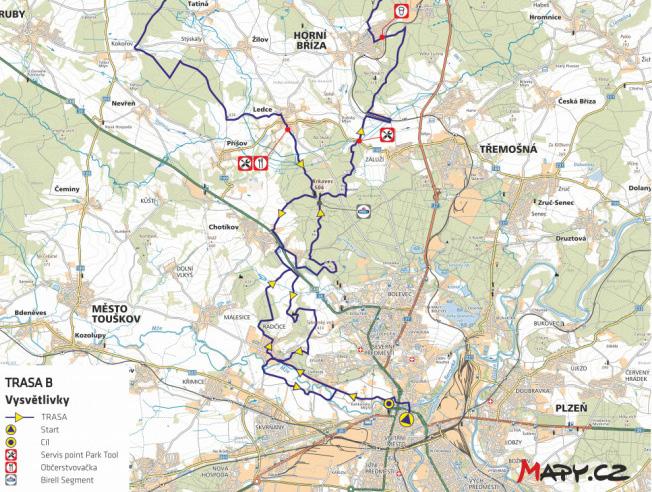 PLÁN TRATI - B 57 km ČÁST 1 NEBUĎTE ČUŇATA A NEODHAZUJTE ODPADKY MIMO VYZNAČENÉ ZÓNY!