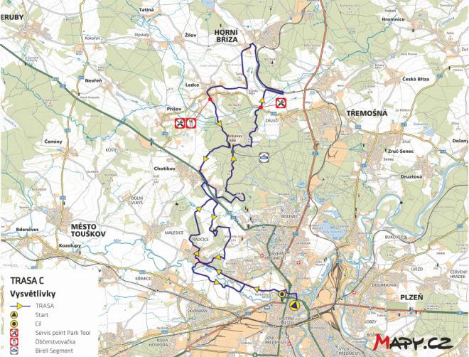 PLÁN TRATI - C 38 km NEBUĎTE ČUŇATA A NEODHAZUJTE ODPADKY MIMO VYZNAČENÉ ZÓNY! Pokud jste svoji energetickou tyčinku dokázali uvést v celku, až ji sníte, uvezete i její prázdný obal.