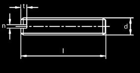 Stavěcí šrouby, zátky Spojovací materiá DIN 551, DIN 553 NORMA: DIN 551 STAVĚCÍ ŠROUBY S DRÁŽKOU S PLOCHÝM KONCEM SLOTTED SET SCREWS WITH FLAT POINT Materiá: Oce, nerez - A2, A4, mosaz 22 M2 M3 M4 M6