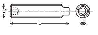 NORMA: DIN 915 STAVĚCÍ ŠROUBY S VNITŘNÍM ŠESTIHRANEM A ČÍPKEM HEXAGON SOCKET SET SCREWS WITH DOG POINT Materiá: Oce, nerez - A2, A4 1 M3 M4 M5 M6 M8 s 1,5 2 2,5 3 4 1 M10 M12 M16 M20 M24 s 5 6 8 10