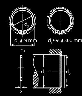 Pojistné kroužky Spojovací materiá NORMA: DIN 471 POJISTNÉ KROUŽKY PRO HŘÍDELE RETAINING RINGS FOR SHAFTS Materiá: Oce, nerez A2 Povrchová úprava: Bez povrchové úpravy Pevnost: 4.