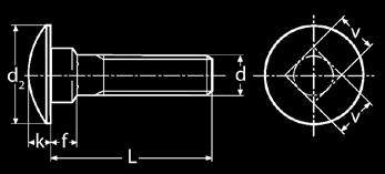 NORMA: DIN 603 ŠROUBY S PLOCHOU PŮLKULATOU HLAVOU SE ČTYŘHRANNÝM NÁSTAVCEM MUSHROOM HEAD SQUARE NECK BOLTS (CUP SQUARE NECK BOLTS) Materiá: Oce, nerez A2, A4 Povrchová úprava: Zinek Pevnost: 4.6, 8.