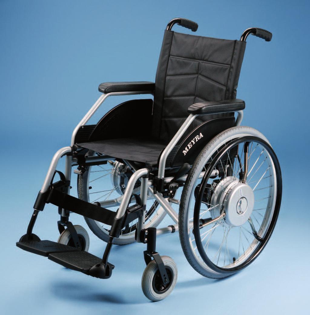 ELEKTRICKÉ VOZÍKY SERVOMATIC Kód: 07-0078572 Elektrický přídavný pohon k mechanickému vozíku podporuje mobilitu osob se sníženou svalovou silou horních končetin.