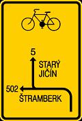Názvslví pdprvaných kmunikací: 5. Cyklturistické značení b. dpravní značka IS 20 Návěst před křižvatku Názvslví pdprvaných kmunikací: 5. Cyklturistické značení c.