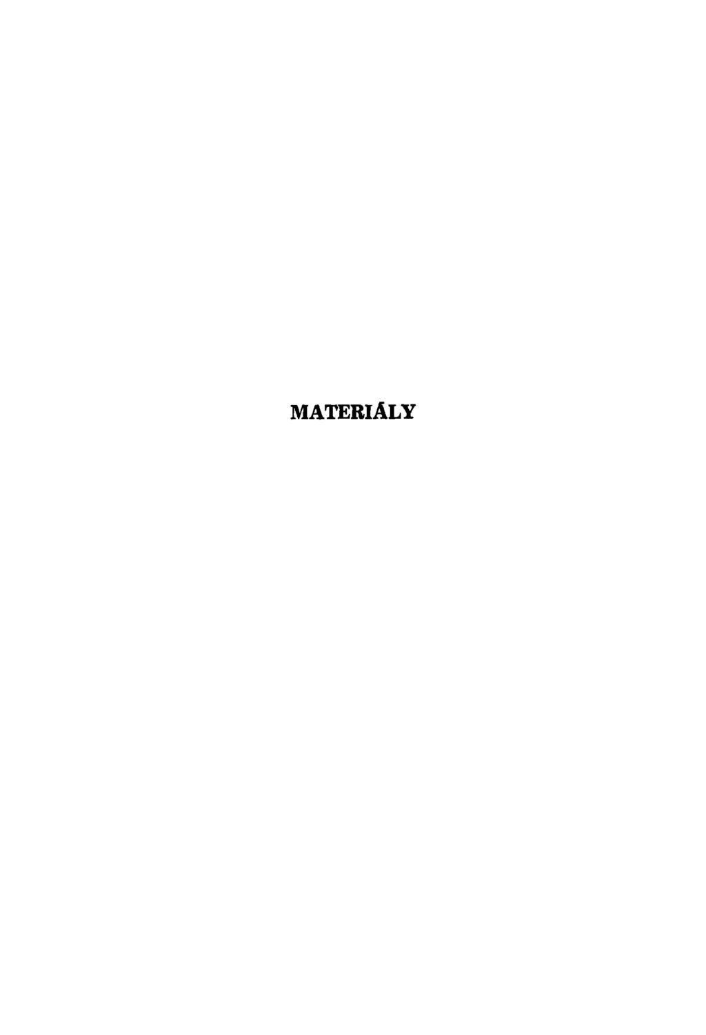 MATERIÁLY