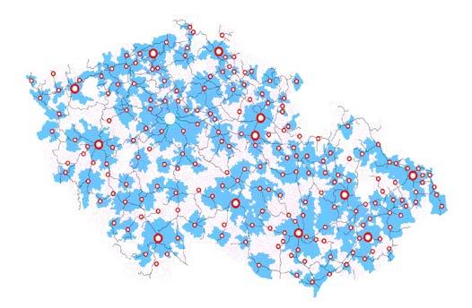 menších sídel (bez MHD) Krajské / lokální / napájecí relace Historicky