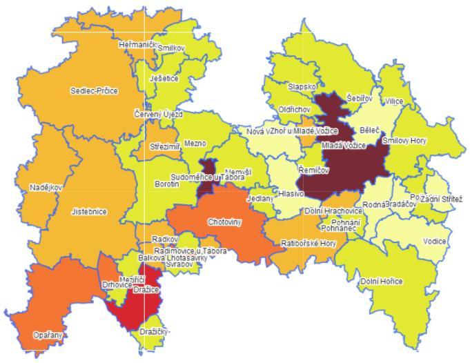 V současné době žije v obcích zapojených do zájmového území 20 978 obyvatel, výměra území je 633,85 km² a průměrná hustota osídlení dosahuje