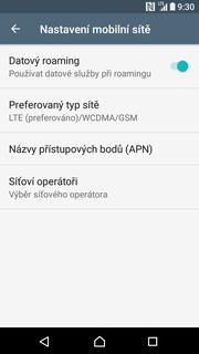 16 z 36 Zap./Vyp. internetu v zahraničí Nastavení. Vyberete možnost Další. 3. Dále zvolíte Mobilní sítě.