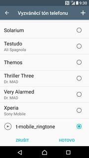 Dále zvolíte Vyzváněcí tón telefonu.
