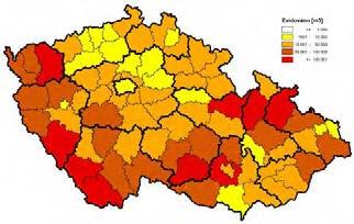 Suchem bylo opět nejvíce postiženo území Moravy a Slezska, ovšem v roce 2015 byl suchem výrazněji zasažen také kraj Jihočeský a Vysočina.