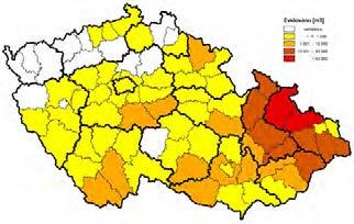 7 tis. m 3 ) a Olomouckého (cca 112 tis. m 3 ). Mapa 3.6.2.2.2 Evidovaný výskyt sypavky borové (v ha) Evidováno [ha] nehlášeno < = 1,0 1,1-10,0 10,1-50,0 > 50,0 V roce 2015 činily tzv.