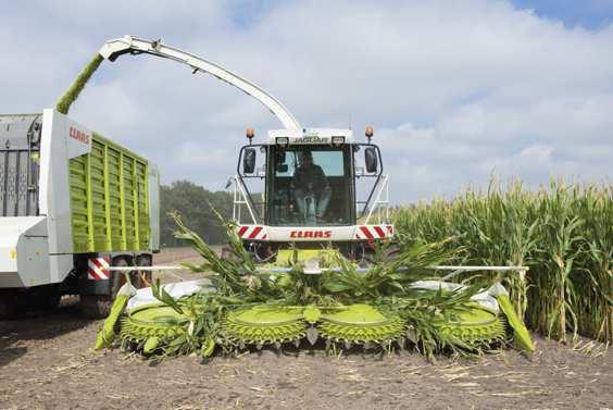 Obr. 6: Kukuřičný adaptér: [http://www.claas.com/cl-pw/en/products/forage_harvester/jaguar_900-830/vorsaetze/orbis/start,bpsite=51524,lang=en_eu.