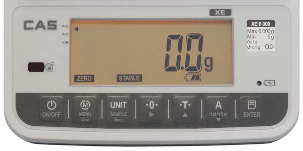 CS XE600, 6000 Strana 5 Čelní panel váhy XE600 s displejem a klávesnicí: Čelní panel váhy XE6000 s displejem a klávesnicí: 2.