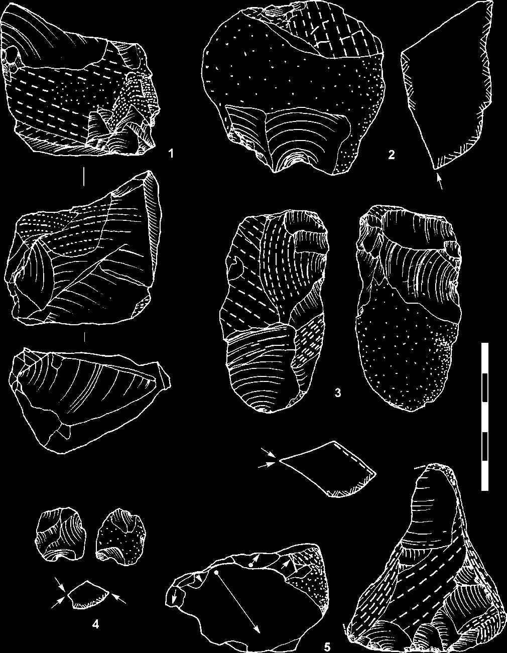 9. ARCHEOLOGIE STŘEDOPALEOLITICKÉHO SOUVRSTVÍ 1 3 V MORAVSKÉM KRUMLOVĚ IV Tab. 20. MKIV, vrstva 1. Skladba industrie (zkratky viz dodatek 1) Tab. 20. MKIV, layer. 1. Stone industry composition (for abbreviation see appendix 1).