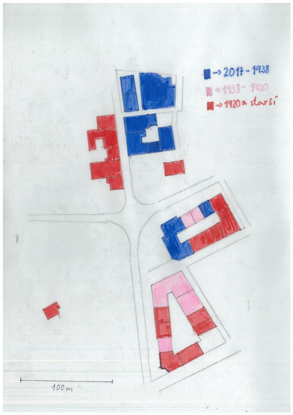 Mapa 6 Stáří budov na