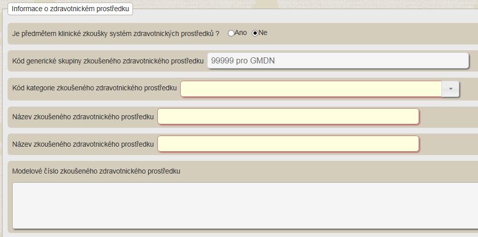 Modul Klinické zkoušky v RZPRO/Podání žádosti o povolení provedení KZ 8 Podání žádosti o povolení provedení KZ Ve formuláři je automaticky vyplněn údaj o zadavateli klinické zkoušky na základě